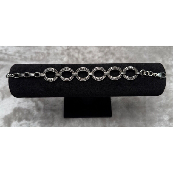 Brighton Hamlets Love Oval Link Silver Tone Adjustable Bracelet - Picture 1 of 4